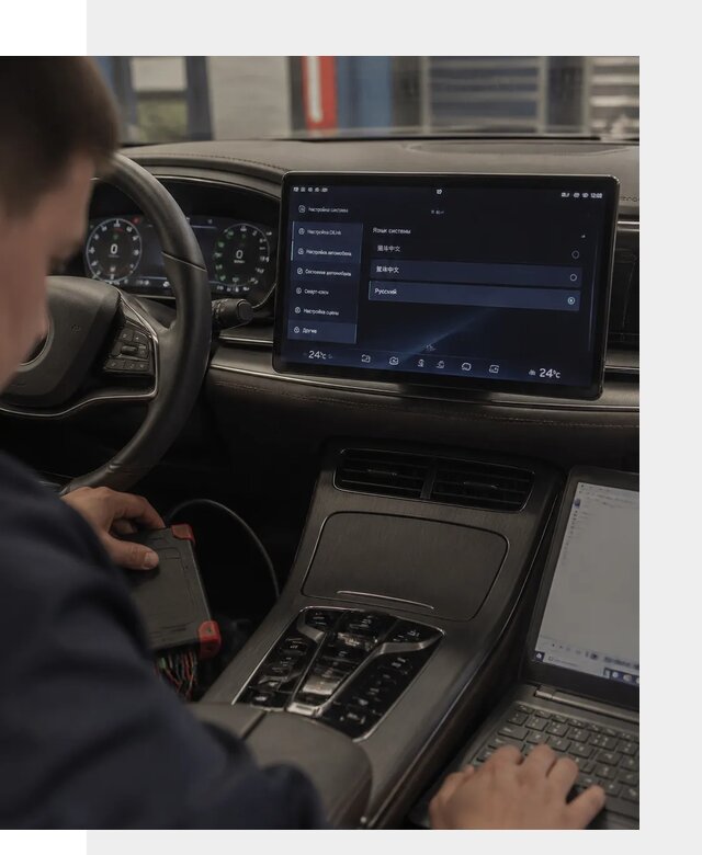 Русификация автомобиля BYD HAN для эксплуатации в Карпинске